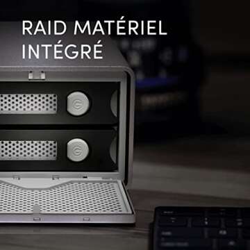 SanDisk Professional 12TB G-RAID 2, Enterprise-Class 2-Bay Desktop Drive, 7200RPM Ultrastar Drive Inside, Thunderbolt 3, USB-C, HDMI Port, Hardware RAID