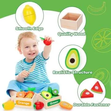 TooyBing Play Food Toy Set - Montessori Kitchen Fun for Kids