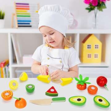 TooyBing Play Food Toy Set - Montessori Kitchen Fun for Kids