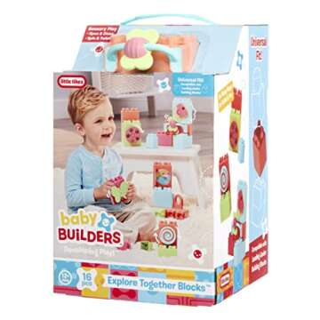 Little Tikes Baby Builders Blocks - Sensory Play Set