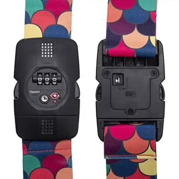 Travelkin Luggage Strap TSA Approved with TSA Lock for Suitcase - Scales of Dragon