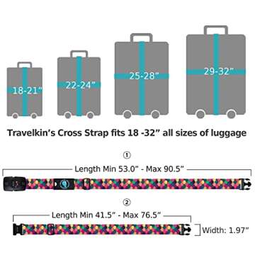 Travelkin Luggage Strap with TSA Lock for Suitcase