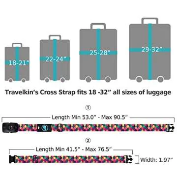 Travelkin Luggage Strap with TSA Lock for Suitcase