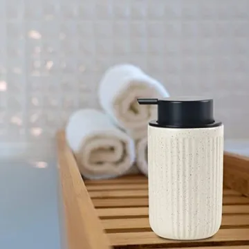 BosilunLife 12oz Ceramic Soap Dispenser for Kitchen & Bathroom