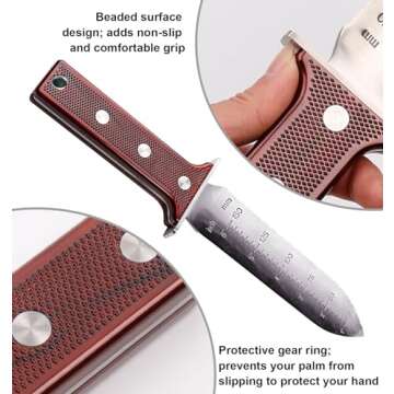 AKAKD Gardening Hori Hori Garden Knife - Gardening Knife,Soil Knife, Serrated Side Weeding Knife,Dig...