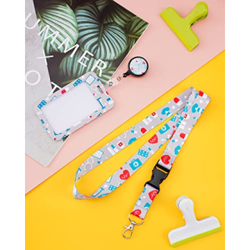 Nurse ID Badge Lanyard with Retractable Clip