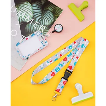 Nurse ID Badge Lanyard with Retractable Clip