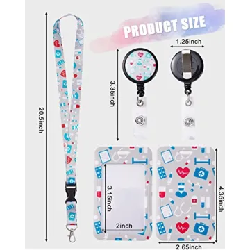 Nurse ID Badge Lanyard with Retractable Clip
