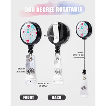 Nurse ID Badge Lanyard with Retractable Clip