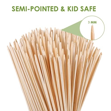 Smores Sticks 36" Long 5 mm Thick, 120 PCS Marshmallow Roasting Smore Sticks Bamboo, Disposable Marshmellow Sticks Camping Heavy Duty SMores Skewers for Outdoor Fire Pits Campfires Hot Dog Sausage