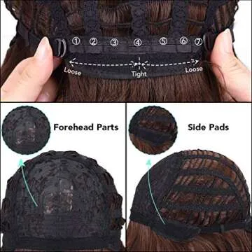 YOGFIT Women's Teen Superhero Purple Short Straight Wig with Widow's Peak Synthetic Cosplay Wig for Halloween Costume Party Anime Wig