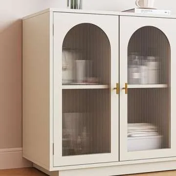 RoyalCraft Makeup Vanity Desk, Extendable Corner Vanity Makeup Table with 3 Drawers & 2 Doors, Modern Dressing Table for Bedroom, White Makeup Vanity Without Mirror