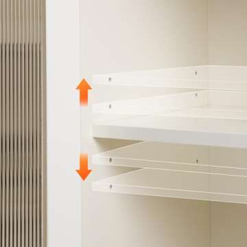 RoyalCraft Makeup Vanity Desk, Extendable Corner Vanity Makeup Table with 3 Drawers & 2 Doors, Modern Dressing Table for Bedroom, White Makeup Vanity Without Mirror