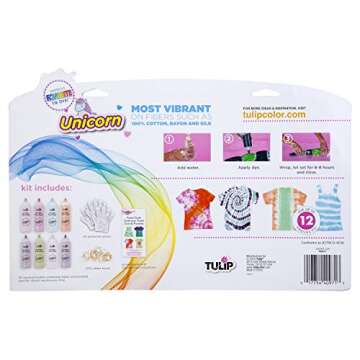 Tulip One-Step Tie-Dye Kit 8 Vibrant Colors Tie-Dye, Unicorn