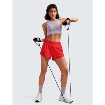 CRZ YOGA High Waisted Running Shorts for Women