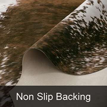 Keeko Faux Cowhide Rug Stylish Non-Slip Indoor Rug