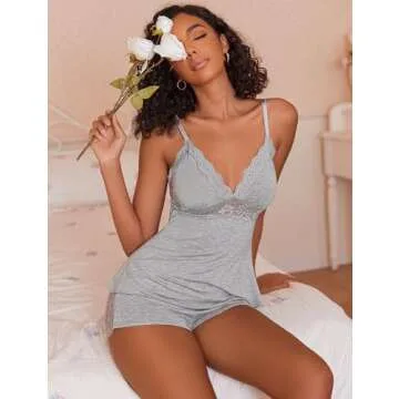 Avidlove Womens Pajama Sets 2 Piece Sleepwear Lace Pajamas Cami PJS Set for Women