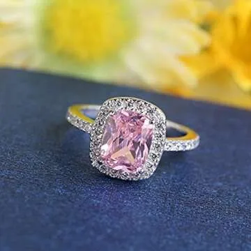 Stunning Brilliant Cut CZ Engagement Ring in White Gold