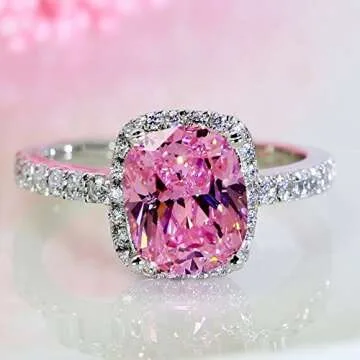 Stunning Brilliant Cut CZ Engagement Ring in White Gold