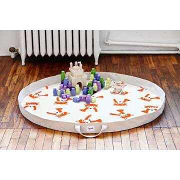 3 Sprouts Toy Storage Bag & Play Mat for Kids