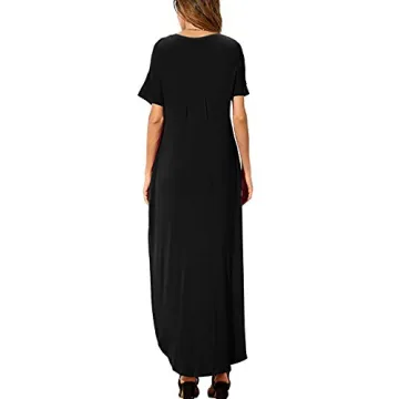 HUSKARY Women's Summer Maxi Dress with Pockets