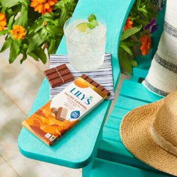 LILY'S Salted Caramel Milk Chocolate Style No Sugar Added, Sweets Bars, 2.8 oz (12 Count)