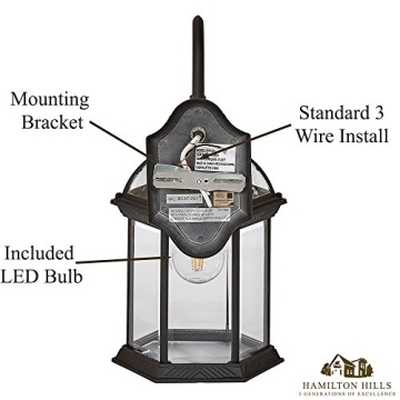 Hamilton Hills Outdoor Wall Sconce with LED Edison Bulb