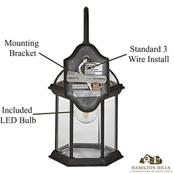 Hamilton Hills Outdoor Wall Sconce with LED Edison Bulb