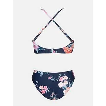 CUPSHE Women's Scalloped Bikini Set - Stylish Floral Swimwear