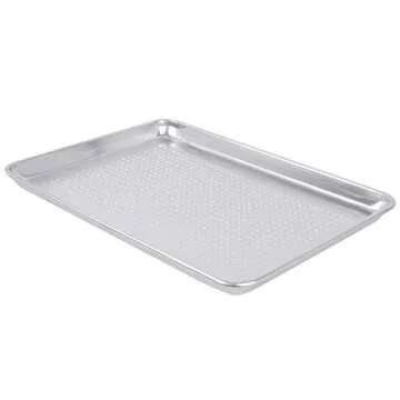 Tiger Chef Full Size 18 x 26 inch Perforated Aluminum Sheet Pan Commercial Bakery Equipment Cake Pans NSF Approved 19 Gauge 12 Pack