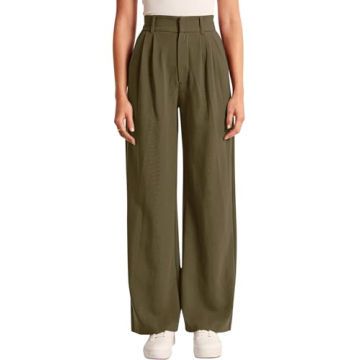 NIMIN Women's Stylish Wide Leg Pants for Business Casual