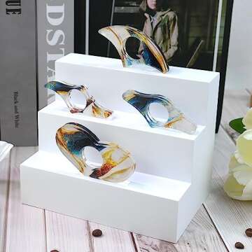 QNNEFF 4pcs Book Page Holders for Reading Acrylic Thumb Bookmark Holder Book Opener Holder Keep Book Open Book Reading Accessories for Book Lovers Teacher Student Bookworm Gifts (White)