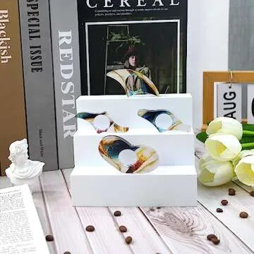 QNNEFF 4pcs Book Page Holders for Reading Acrylic Thumb Bookmark Holder Book Opener Holder Keep Book Open Book Reading Accessories for Book Lovers Teacher Student Bookworm Gifts (White)