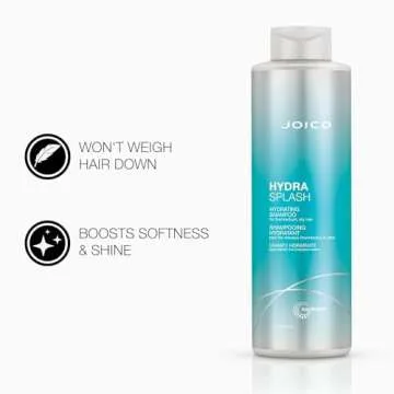 Joico HydraSplash Hydrating Shampoo | For Fine, Medium, Dry Hair | Replenish Moisture | Add Hydration & Softness | With Sea Kelp & Coconut Water | 33.8 Fl Oz