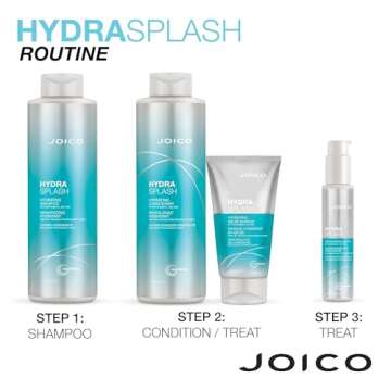 Joico HydraSplash Hydrating Shampoo | For Fine, Medium, Dry Hair | Replenish Moisture | Add Hydration & Softness | With Sea Kelp & Coconut Water | 33.8 Fl Oz