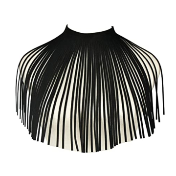 Mrotrida Velvet Fringe Choker for Halloween Parties
