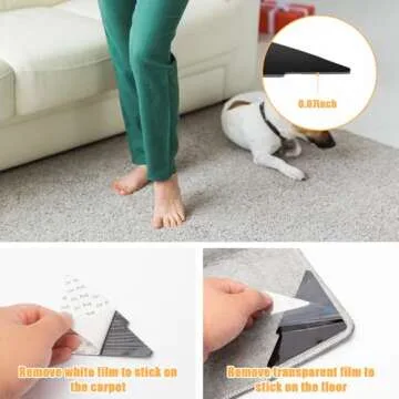 Sahhika Rug Tape: Non-Slip & Removable Grippers for All Floors