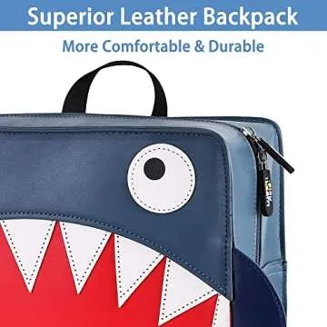 iPlay, iLearn Shark Kids Luggage, Boys Carry on Suitcase, 18" Hardside Travel Luggage Set W/Backpack, Toddlers Rolling Luggage W/ 4 Spinner Wheels, Children Holiday Birthday Gifts