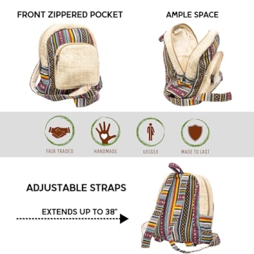 Chic Hemp Mini Backpack Purse for Women - Lightweight Style