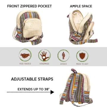 Chic Hemp Mini Backpack Purse for Women - Lightweight Style