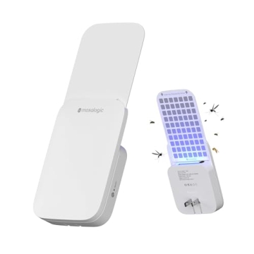 Mosalogic Flying Insect Trap Plug-in Mosquito Killer Indoor Gnat Moth Catcher Fly Tapper with Night ...