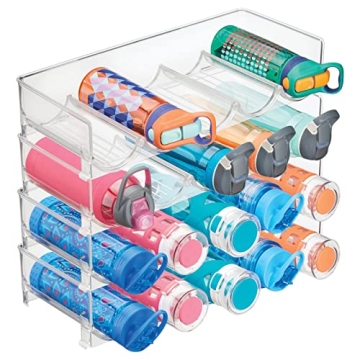 Stackable Water Bottle & Wine Rack Organizer - 4 Pack Clear