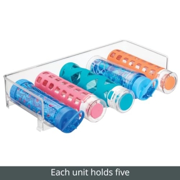 Stackable Water Bottle Wine Rack Organizer 4 Pack Clear