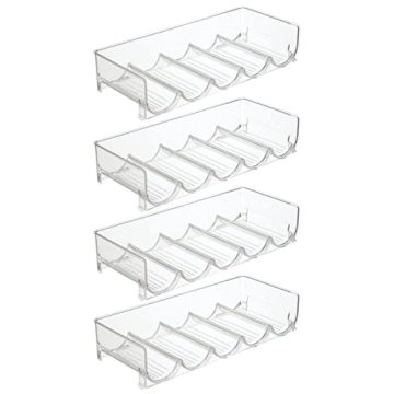 Stackable Water Bottle Wine Rack Organizer 4 Pack Clear