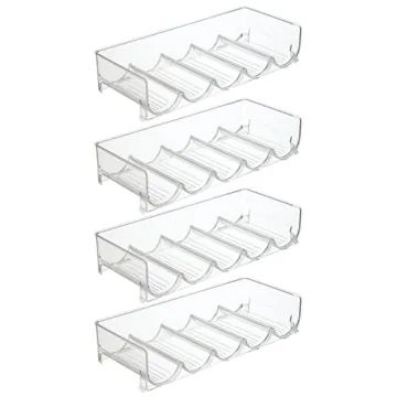 Stackable Water Bottle Wine Rack Organizer 4 Pack Clear