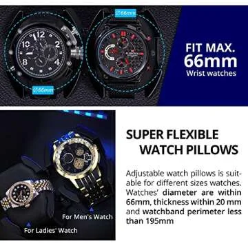 INCLAKE Automatic Watch Winder with Blue LED Light Excellence