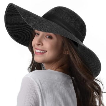 FURTALK Women's UPF 80+ Sun Straw Hat Wide Brim Beach