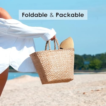 FURTALK Women's UPF 80+ Sun Straw Hat Wide Brim Beach