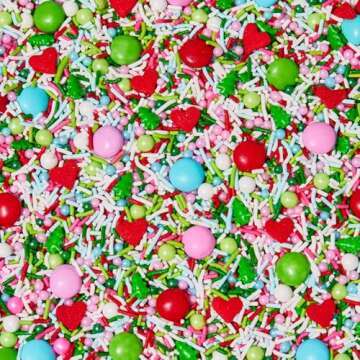 Fancy Sprinkles Cindy Lou, Who? Sprinkles, Crunchy Jimmies, Chocolate Gems and Confetti Hearts (0.5c...