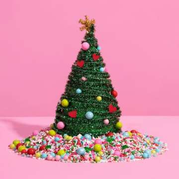 Fancy Sprinkles Cindy Lou, Who? Sprinkles, Crunchy Jimmies, Chocolate Gems and Confetti Hearts (0.5c)